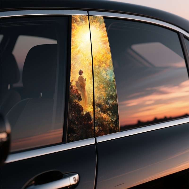 2pcs Jesus Christian Themed Stickers