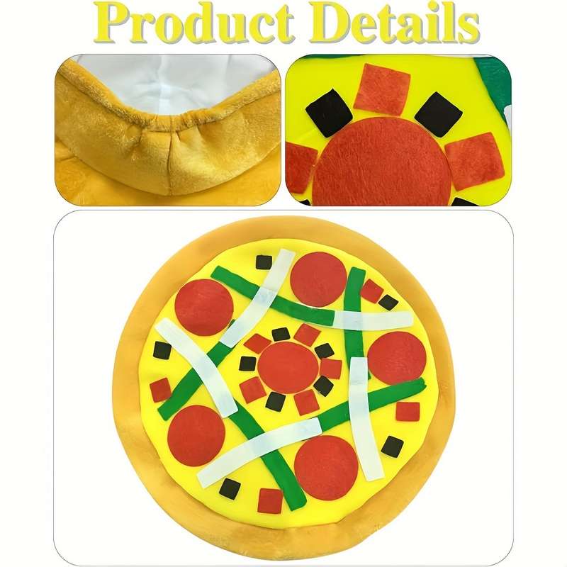 1pc Funky Pizza Hat for Parties Events Perfect for Christmas Halloween Thanksgiving Easter