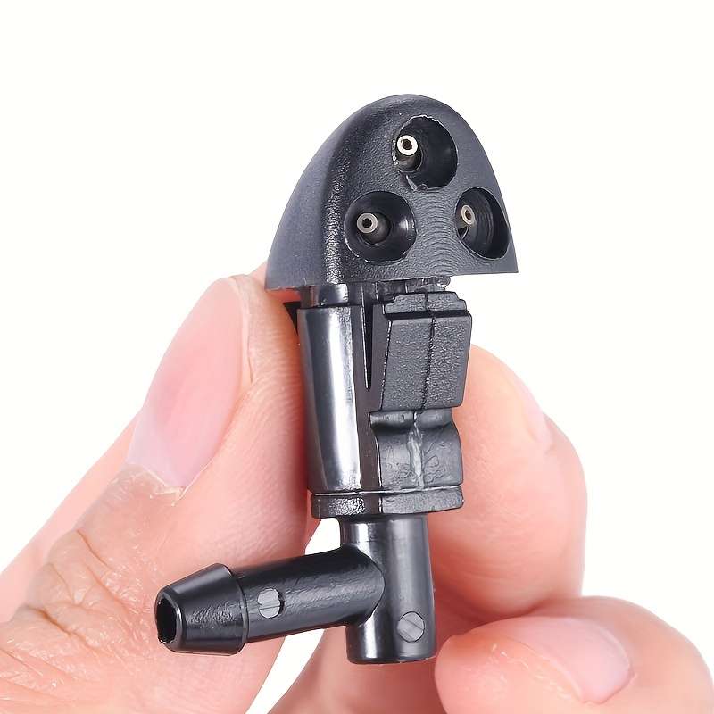 2Pcs Black Wiper Nozzle Three Hole Car Windshield Nozzle