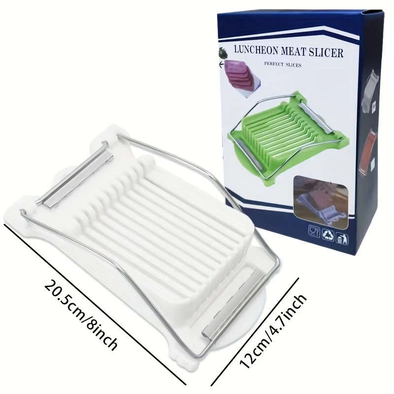 1Pc Stainless Steel Plastic Food Safe Adjustable Meat Slicer With Ergonomic Handle