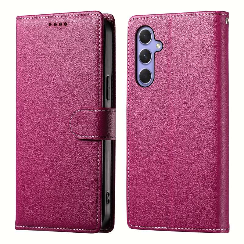 1pc Rose Red For Samsung Galaxy A55 5G Phone Cases