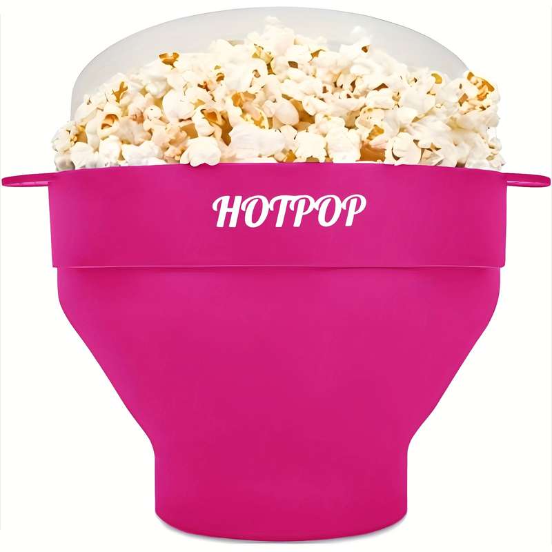 1set Microwave Popcorn Maker Popcorn Maker Foldable Bowl BPA Free and Dishwasher Safe 10 Colo