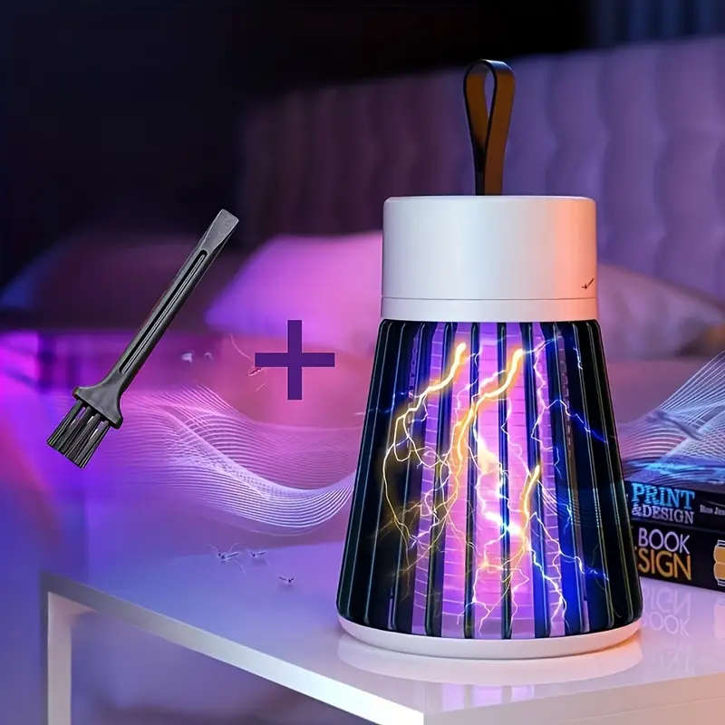 1pc USB-Powered Mosquito Killer Lamp with Night Light Silent Electric Insect Trap for Home Bedroom P