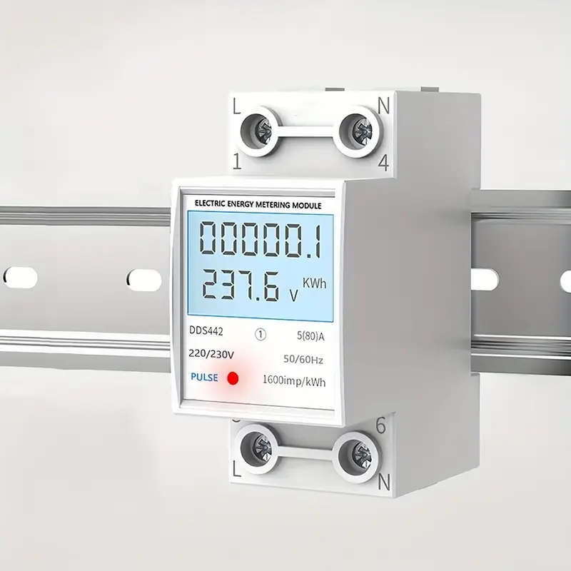 household electricity meter lcd electricity meter single phase 220v mini watt hour meter rail type air conditioning electricity meter intelligent digital display metering details 9