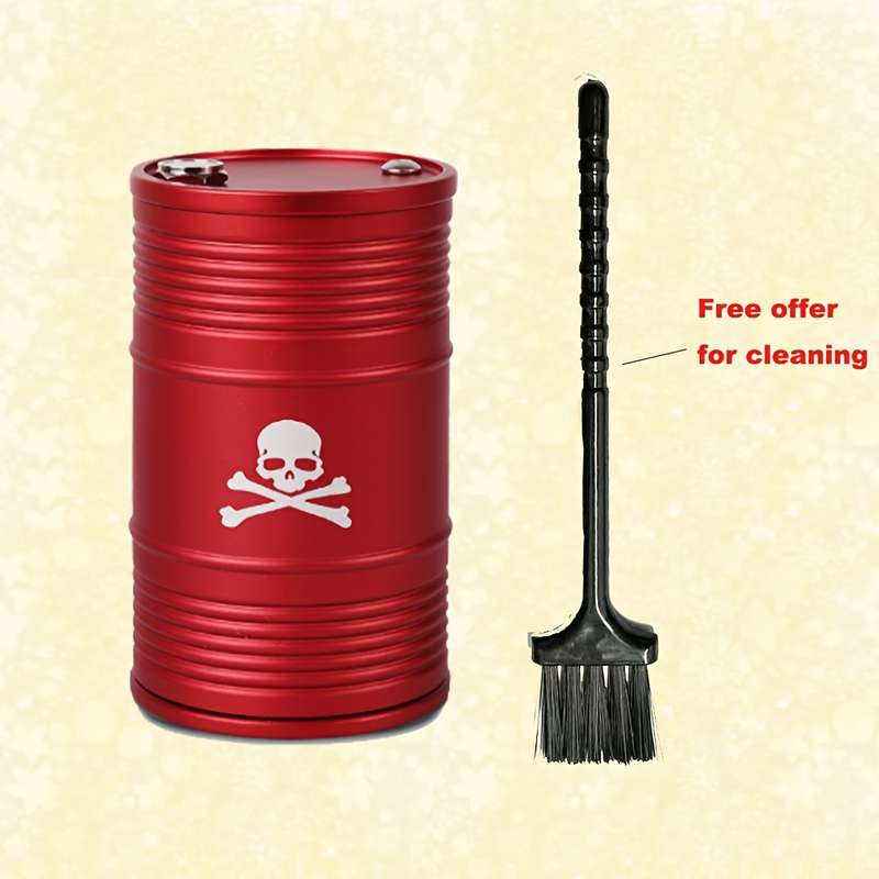 1pc Stylish Aluminum Alloy Car Ashtray with Lid Sleek Black Corrosion-Resistant Design 0.9