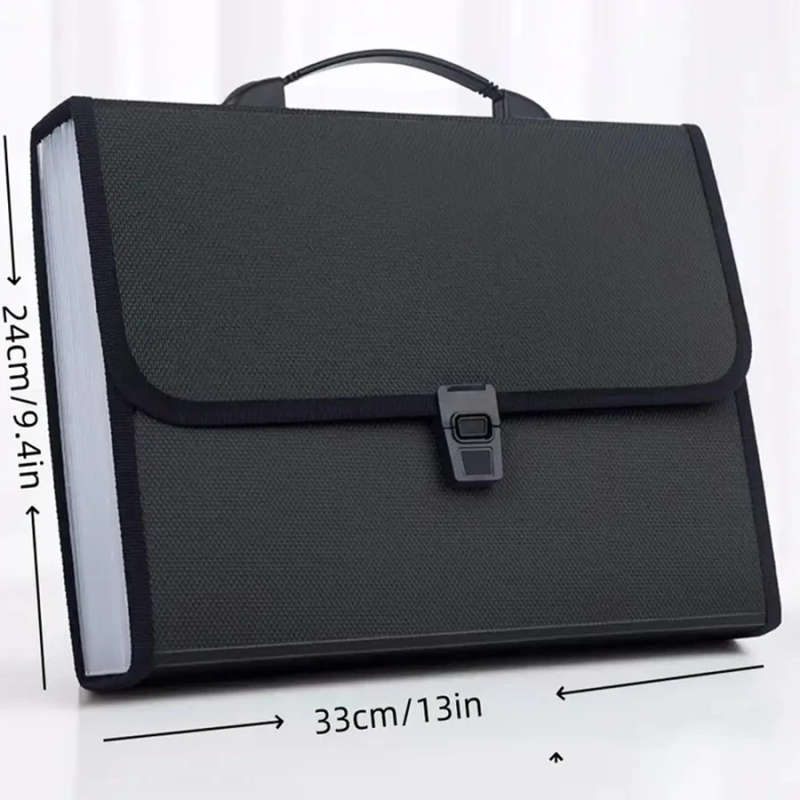 Waterproof A4 Paper 13 Pocket Folding File Organizer With Handle