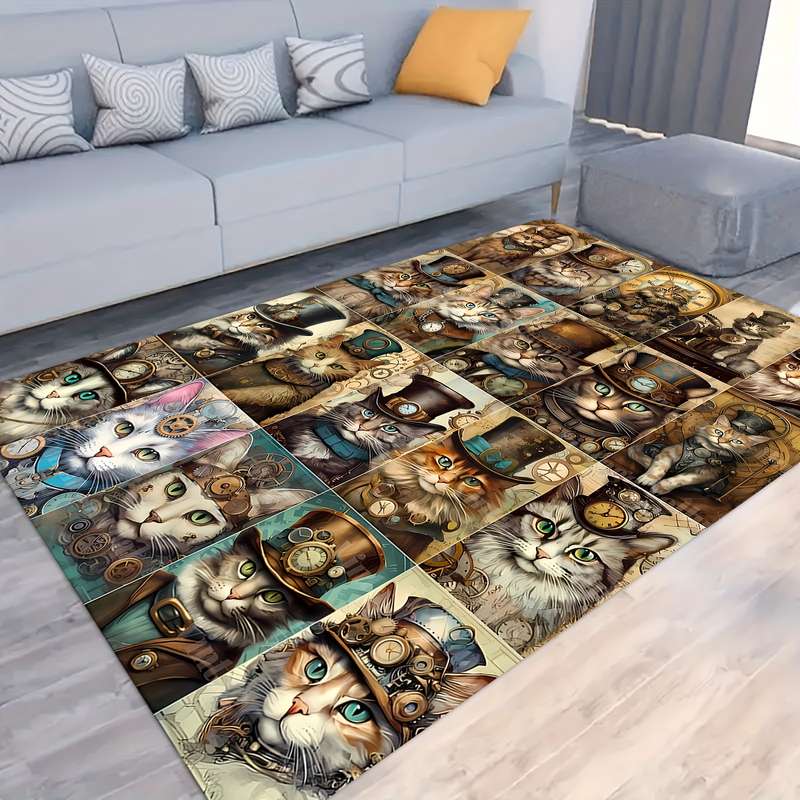 1Pc Cat 50cmx80cm 19.68x31.5inch Floor Mat