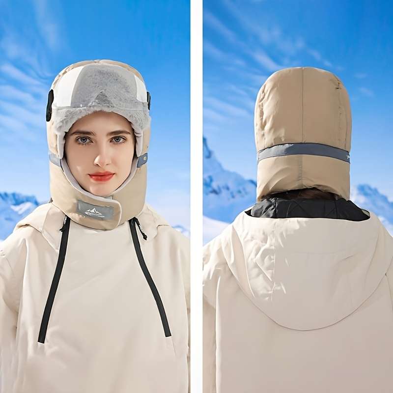 Hat Khaki Add Clear Goggles