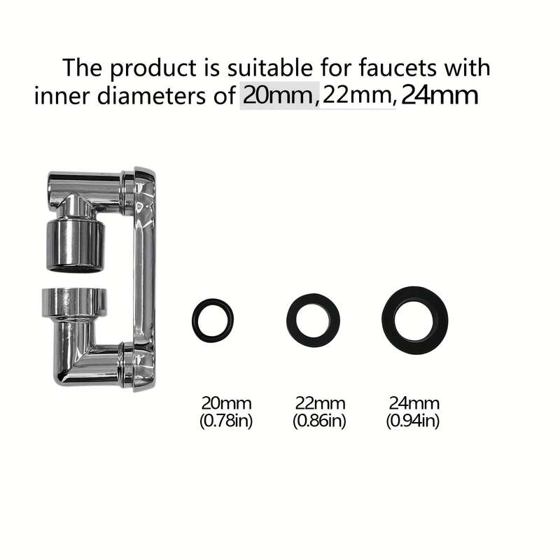 1Pc Silvery Universal Mechanical Arm Faucet