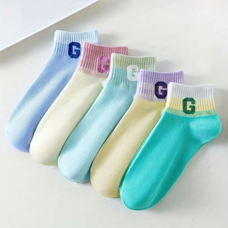5 Pairs Asian One Size High Elastic Socks