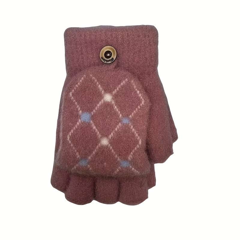 1 Pair Grey Warm Gloves