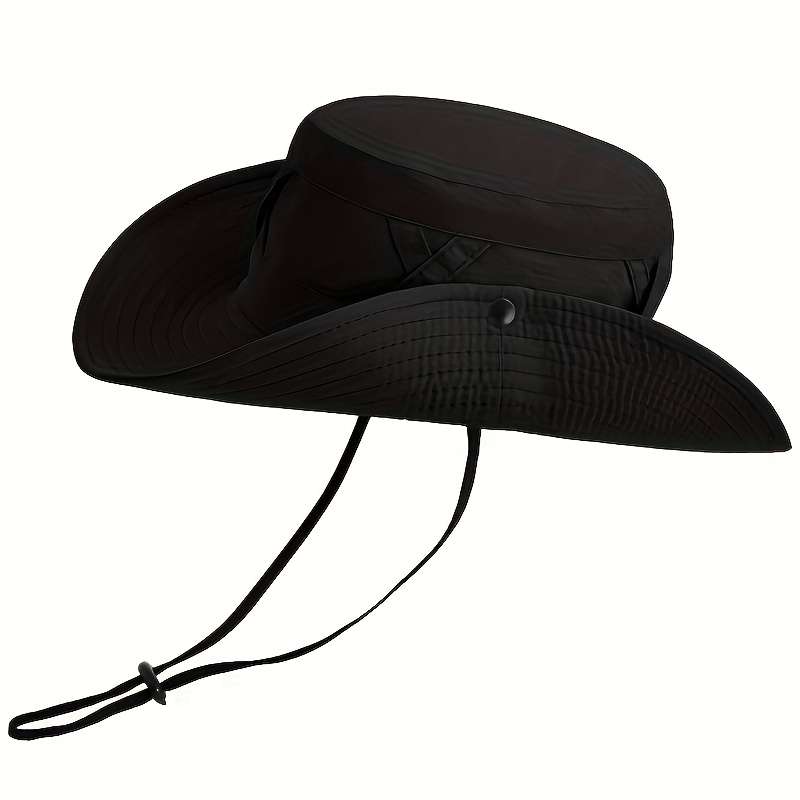 1pc Adjustable No-Logo Beige Bucket Hat with Cross Strap Durable Polyester Ideal for Outdoor Ad