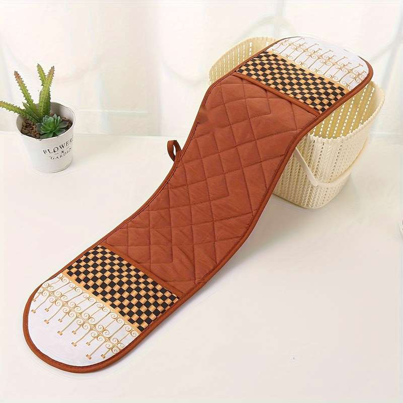 1pc Conjoined Heatproof Gloves Microwave Oven Baking Conjoined Insulation Pot Holder Thickened Doub