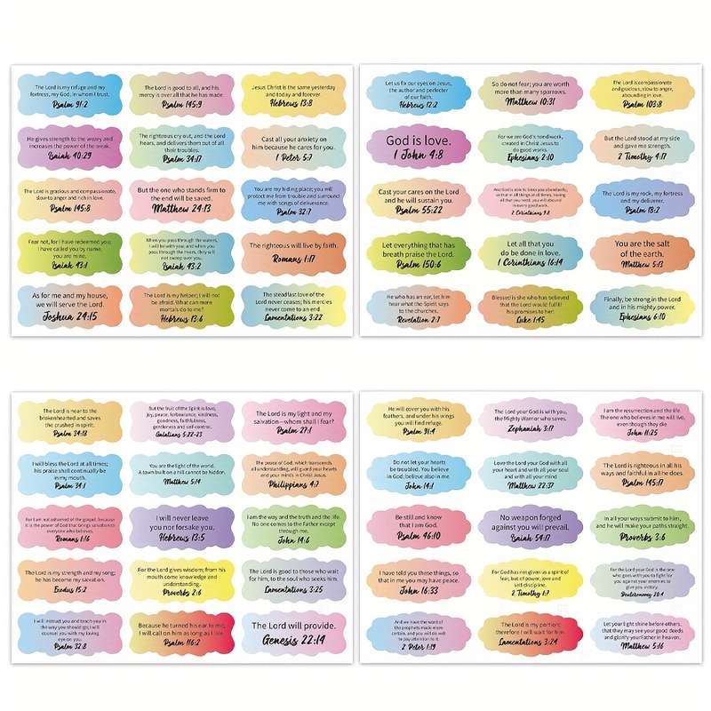 120pcs Jesus Christian Themed Stickers