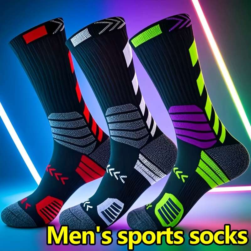 3 Pairs White High Elastic Socks