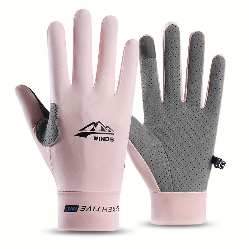 1 Pair Pink Size L Outdoor Sports Gloves