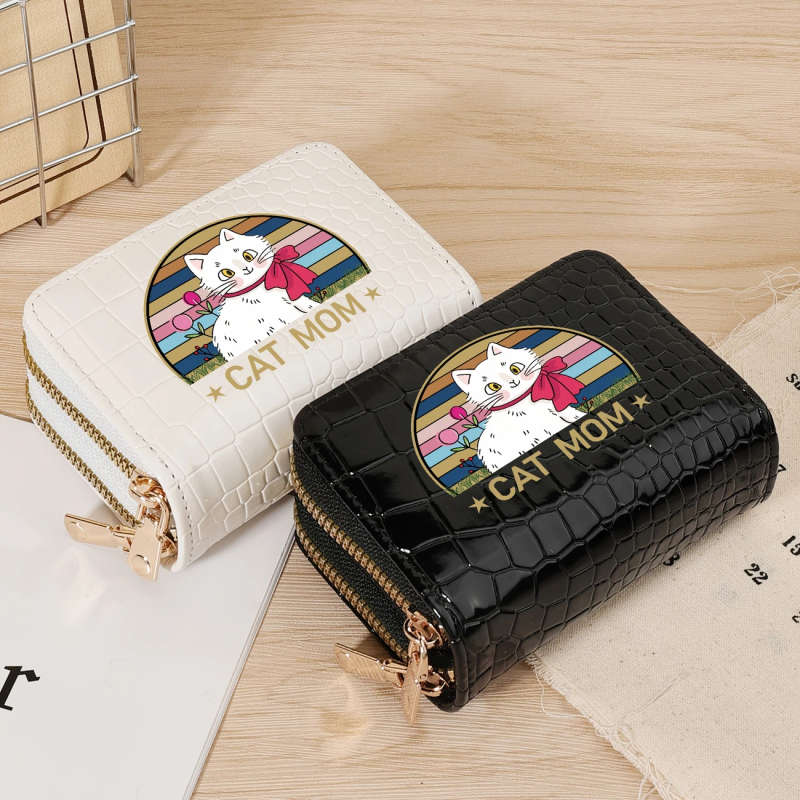 Fashionable Cute Cat Print Women's Short Wallet