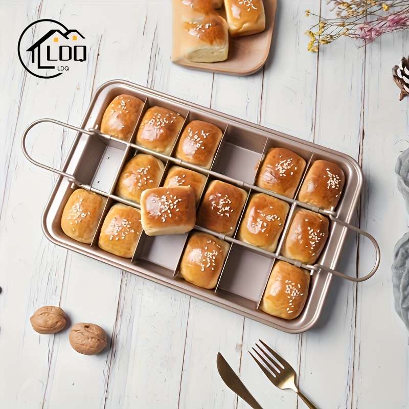1pc LDQ Stainless Steel Non-Stick Brownie Pan with Dividers 30.99cm x 19.99cm Ideal for Muffins