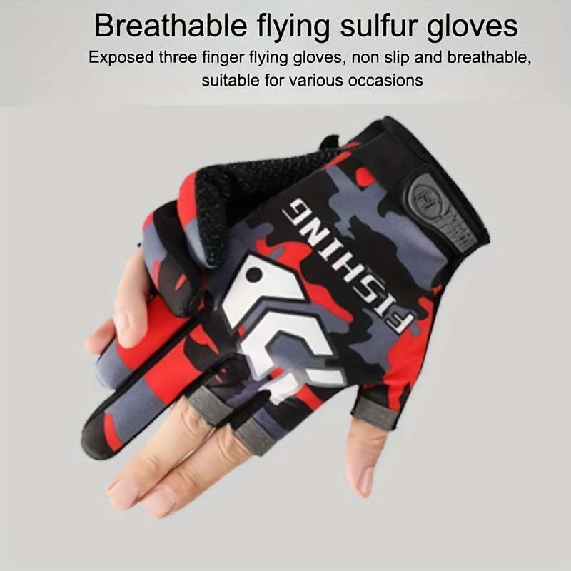 1 Pair Blue One Size Outdoor Sports Gloves