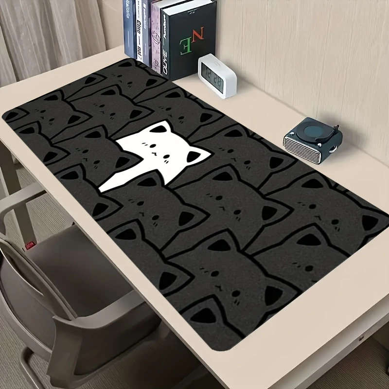 1pc 30x80cm Cute Cat Non-Slip Mouse Pad Rubber Keyboard Mat