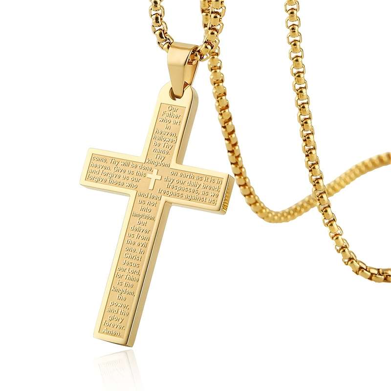 1 Piece Golden Jesus Theme Pendant