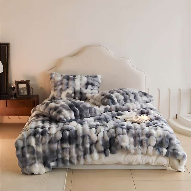 1ps Blanket Color Pattern Rhyme   Blue size 200x230cm 80x90inch