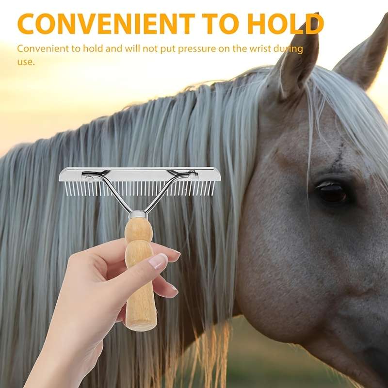 1pc Wood Color Pet Comb