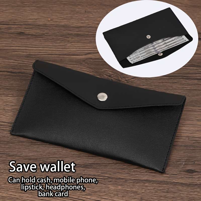 1pc A Wallet Made of Faux Leather with 1 Or 2 Buttons a Reusable Coin Envelope Wallet a Simple So
