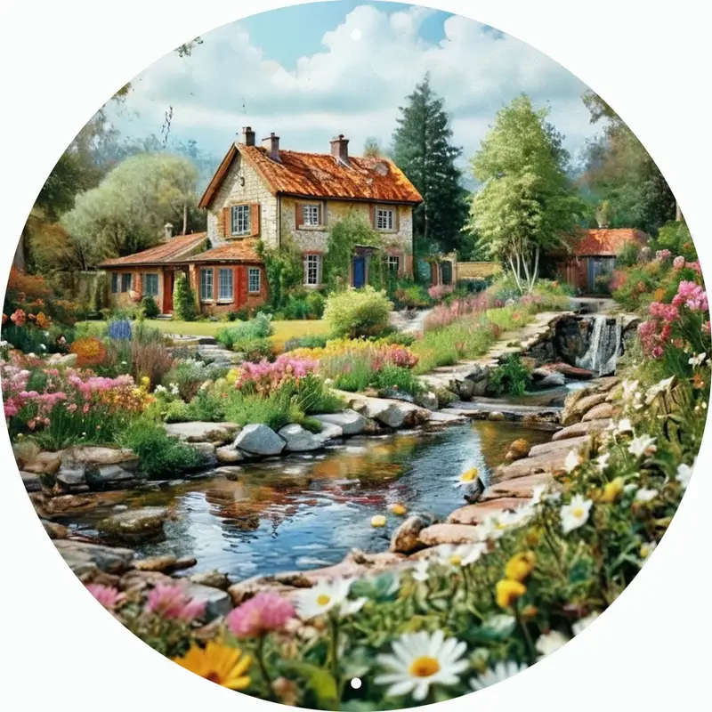 1pc 2D Flat Aluminum Tin Painting Poster Wall Art 20x20cm for Kitchen Club Bar Home and Decoration B