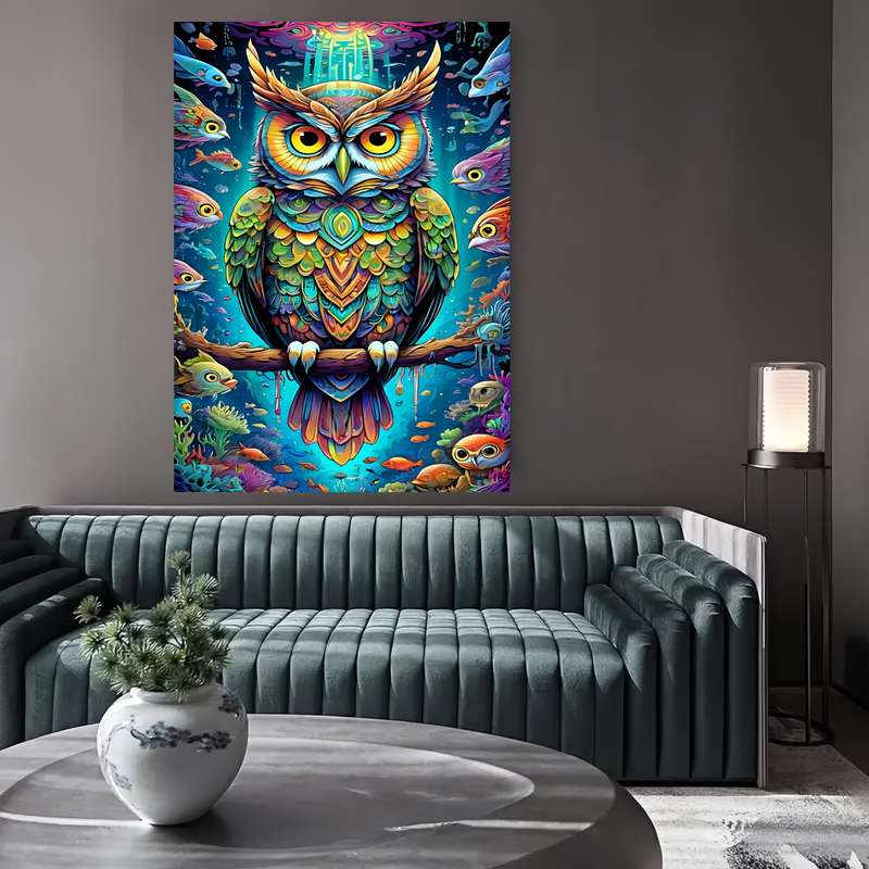 1000pcs Thick Durable Owl-Themed DIY Jigsaw Puzzle for Adults 19.7 x 27.5 White C