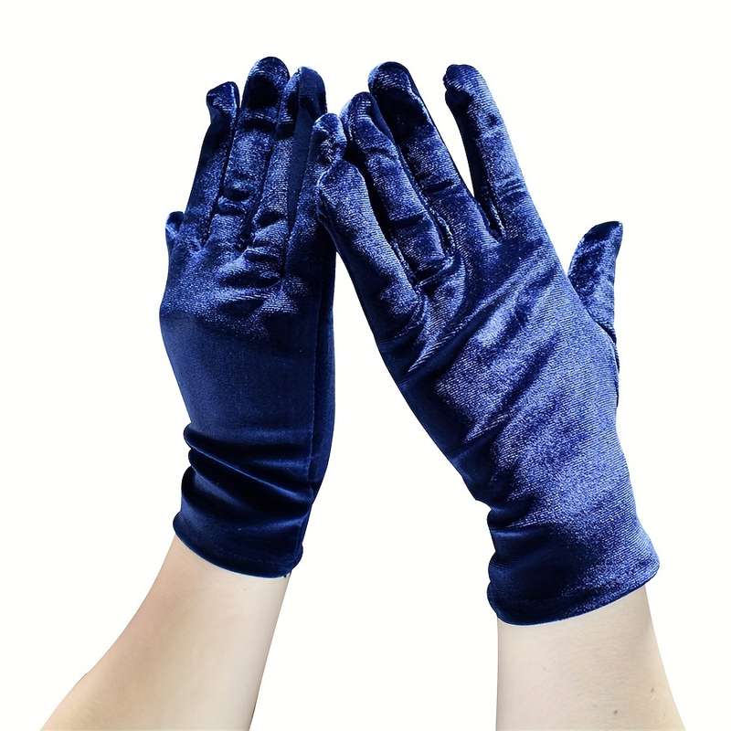 1 Pair Deep Red Warm Gloves