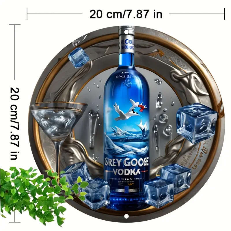 1pc Vintage Aluminum Round Tin Sign Flat Imitation Relief Style Decoration Wall Hanging Multipurpos