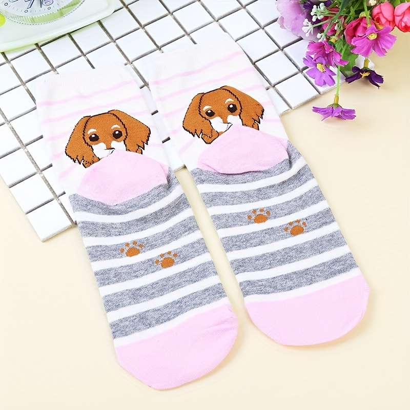 5 Pairs Multicolor One Size High Elastic Socks