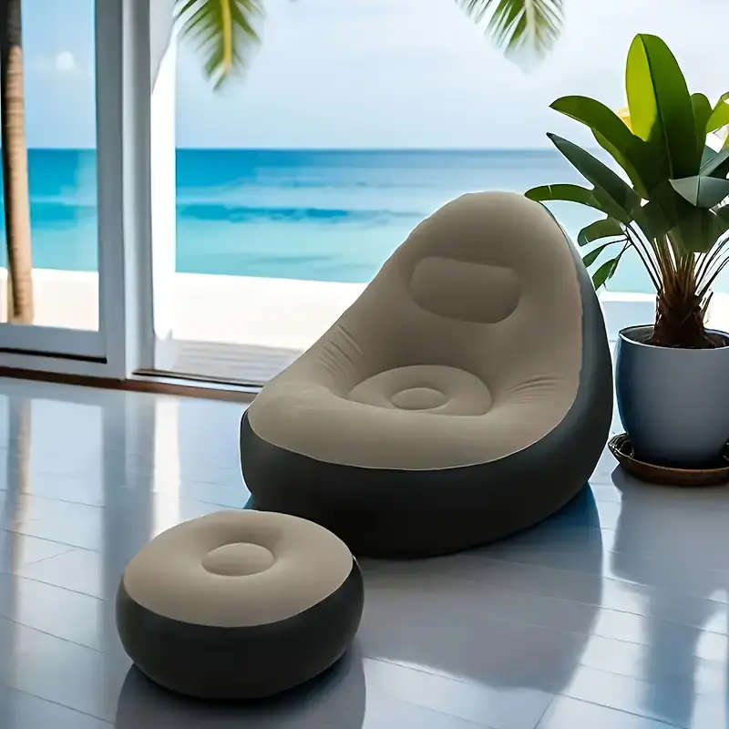 1pc Portable Inflatable Sofa Bed - Perfect for Dorms, Balconies, and Camping - Reclining and Foldabl