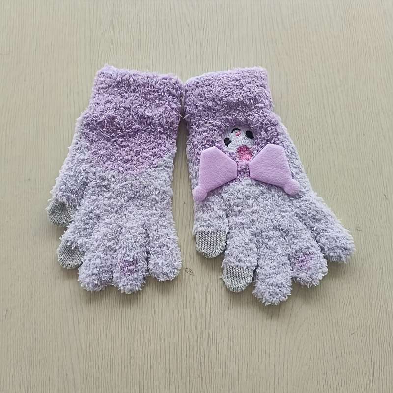 1 Pair Pink Warm Gloves