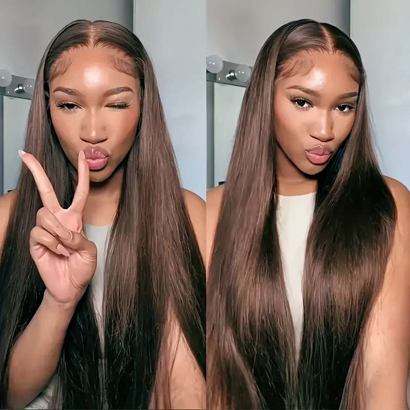 1Pc Brown 60.96cm Fashion Design Wig