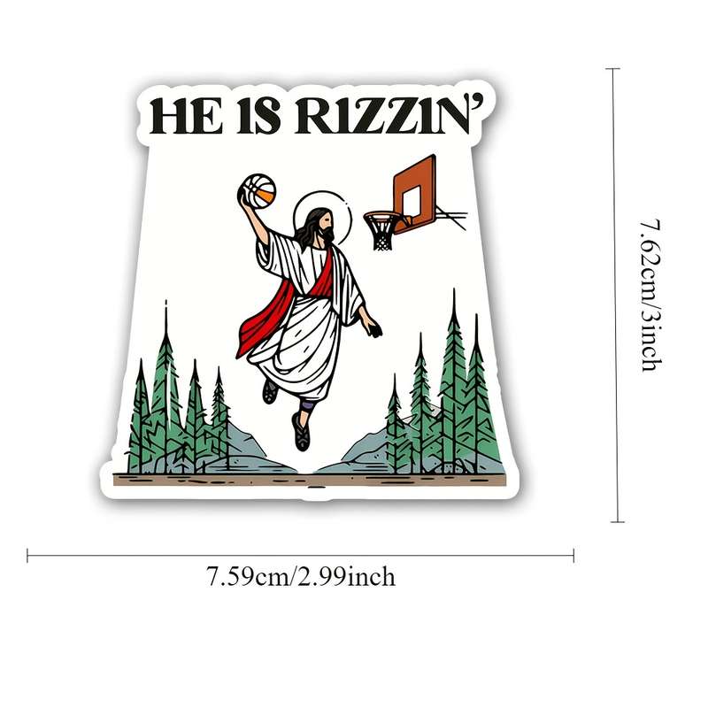 1pc 7.62 cm Jesus Christian Themed Stickers