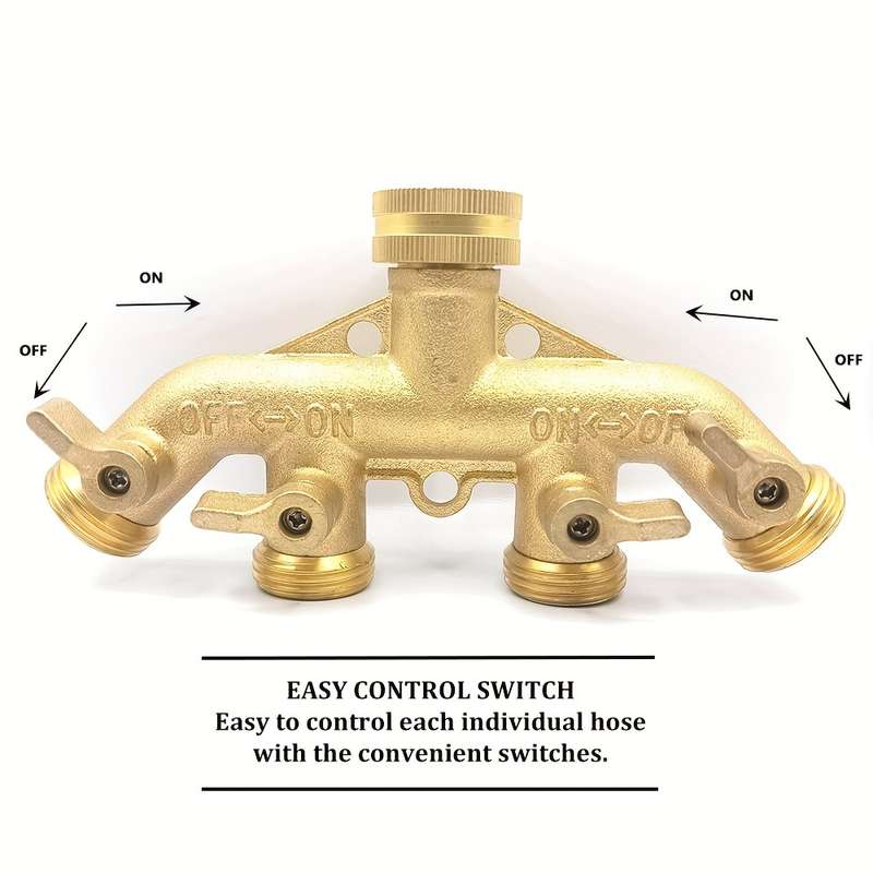 1 Set Style C Full Copper Four Way Diverter