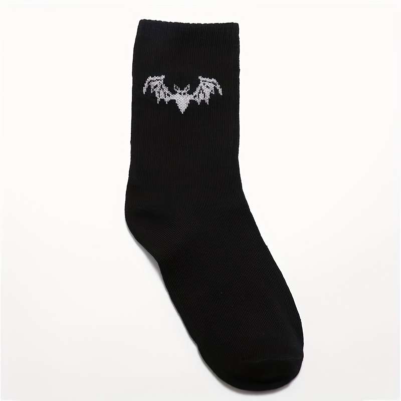 5 Pairs Black One Size High Elastic Socks