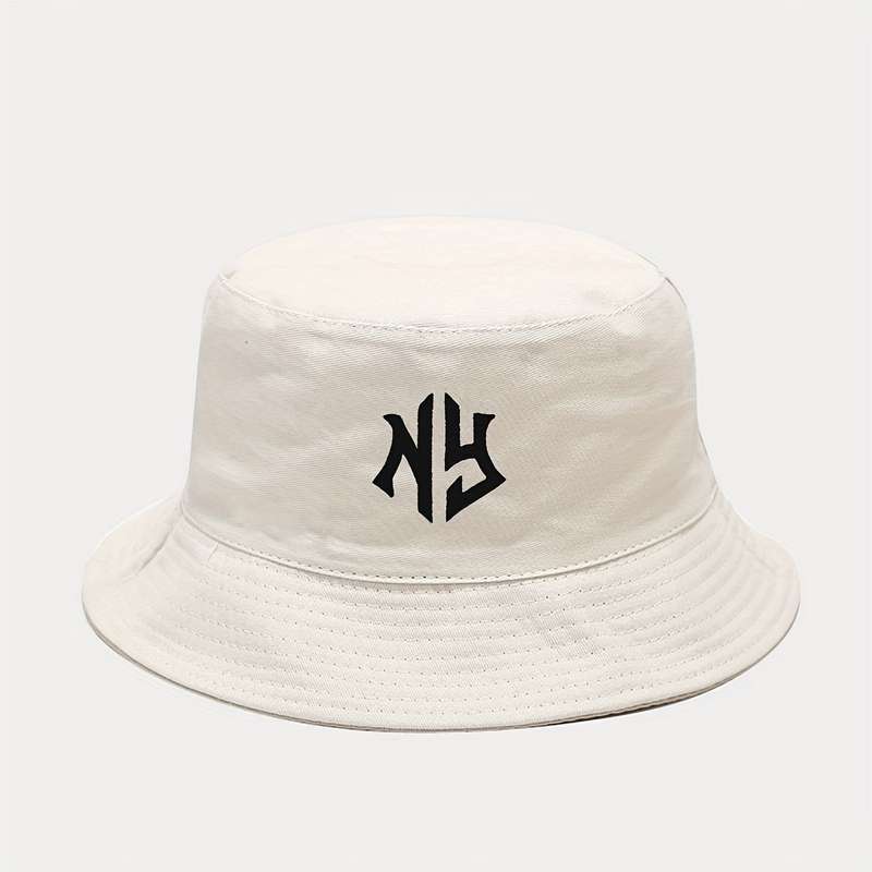 1pc ATHACER Bucket Hat with "NY" Embroidery Breathable Sun Protection Lightweight Foldable Fi