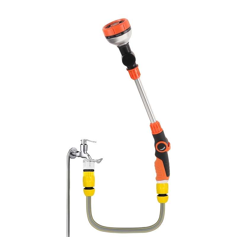 1Pc Adjustable Garden Watering Nozzle With Telescopic Pole