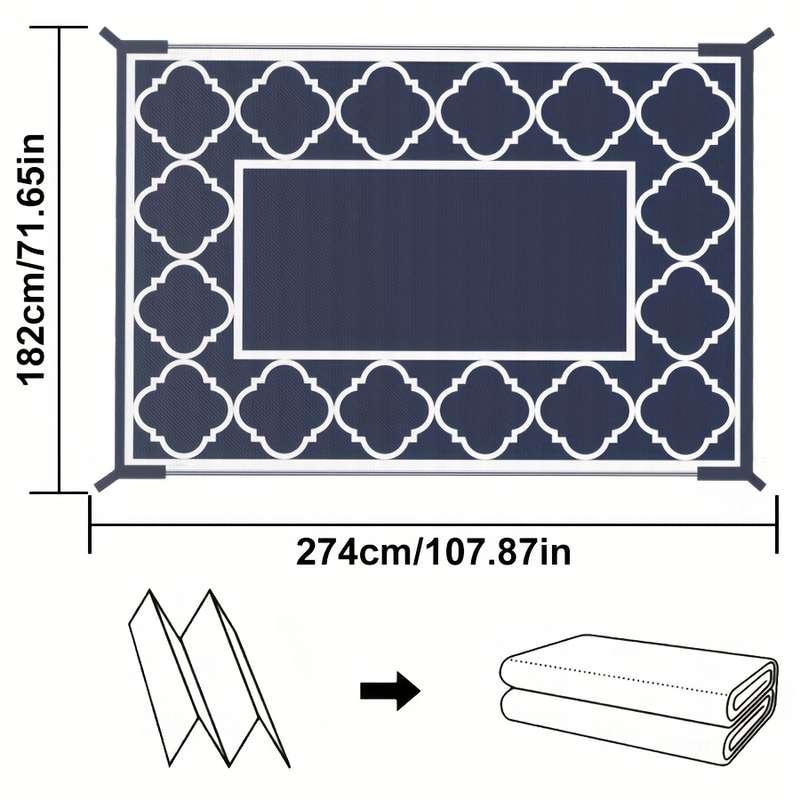 1Pc Blue 182.88x274.32cm Floor Mat