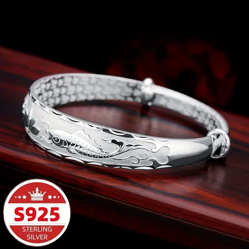 925 Sterling Silver Bracelet, Lotus Bracelet