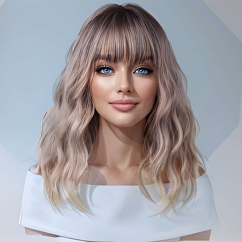 1Pc Linen 35.56cm Fashion Design Wig
