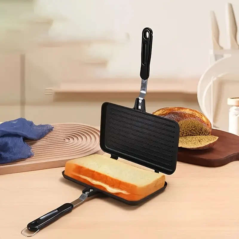 Non-Stick Aluminum Alloy Double-Sided Frying Pan With Handle