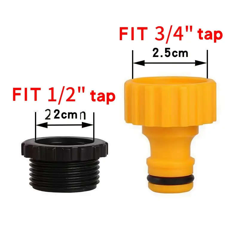 2pcs Garden Hose Adapter Set  1/2 Fit Durable Plastic Connectors for Lawn Care Gardening Tools