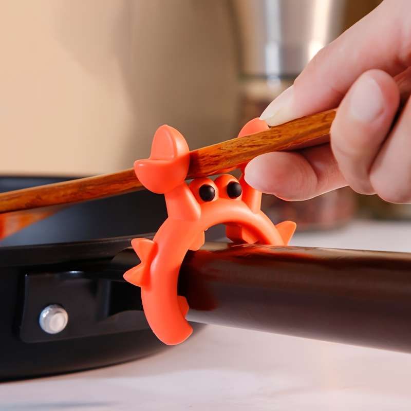 Silicone Spoon Rest Set of 2 Cute Crab Octopus Design Heat-Resistant Spoon Holder for Kitch