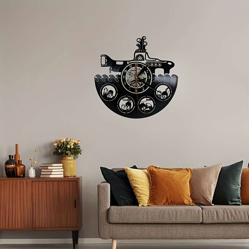 1pc silent vinyl wall clock suitable for multiple scenes in the kitchen living room bedroom
