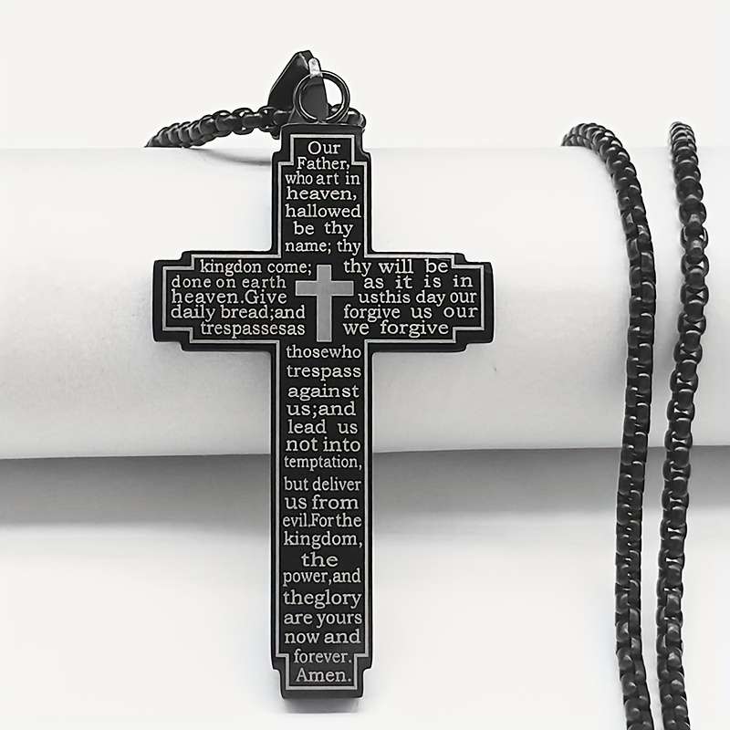 1 Piece Steel Color Jesus Theme Pendant