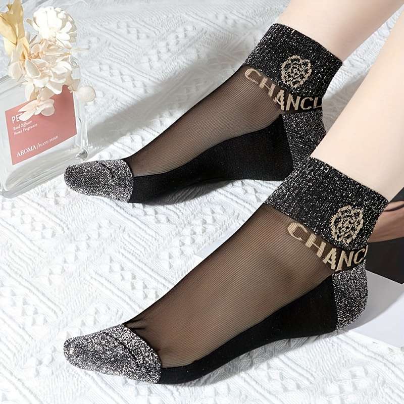 5 Pairs Mix Color One Size High Elastic Socks